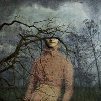 Amanda Smith-Rowan, pigment ink on kozo, white gold leaf, cold wax