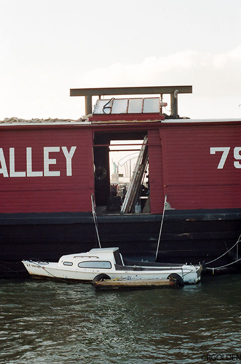 Barge and Statute of Liberty